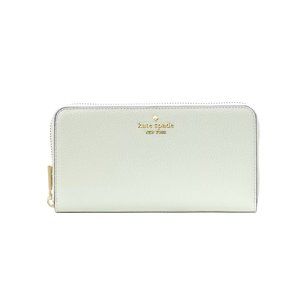 New Kate Spade Leila Large Continental Wallet Pebble Leather Lime Sherbert